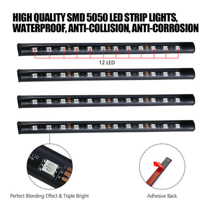 48 LED RGB Car Interior Atmosphere Light Strip Bar